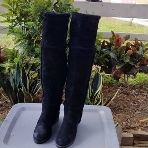 FRYE OVER THE KNEE SUEDE BOOTS